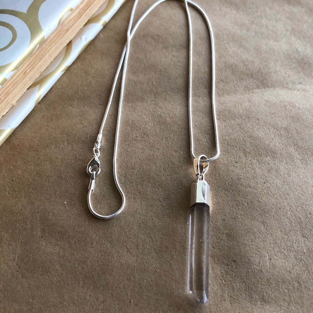 Clear Quartz Crystal Necklace